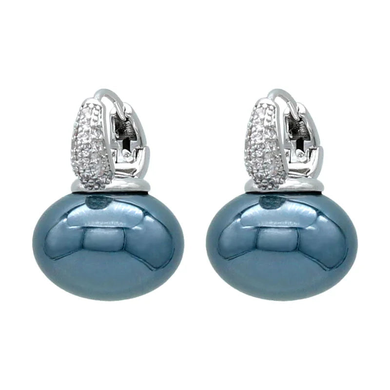 Bread Pearl Dangle Earrings – Elegant Round Drop Design