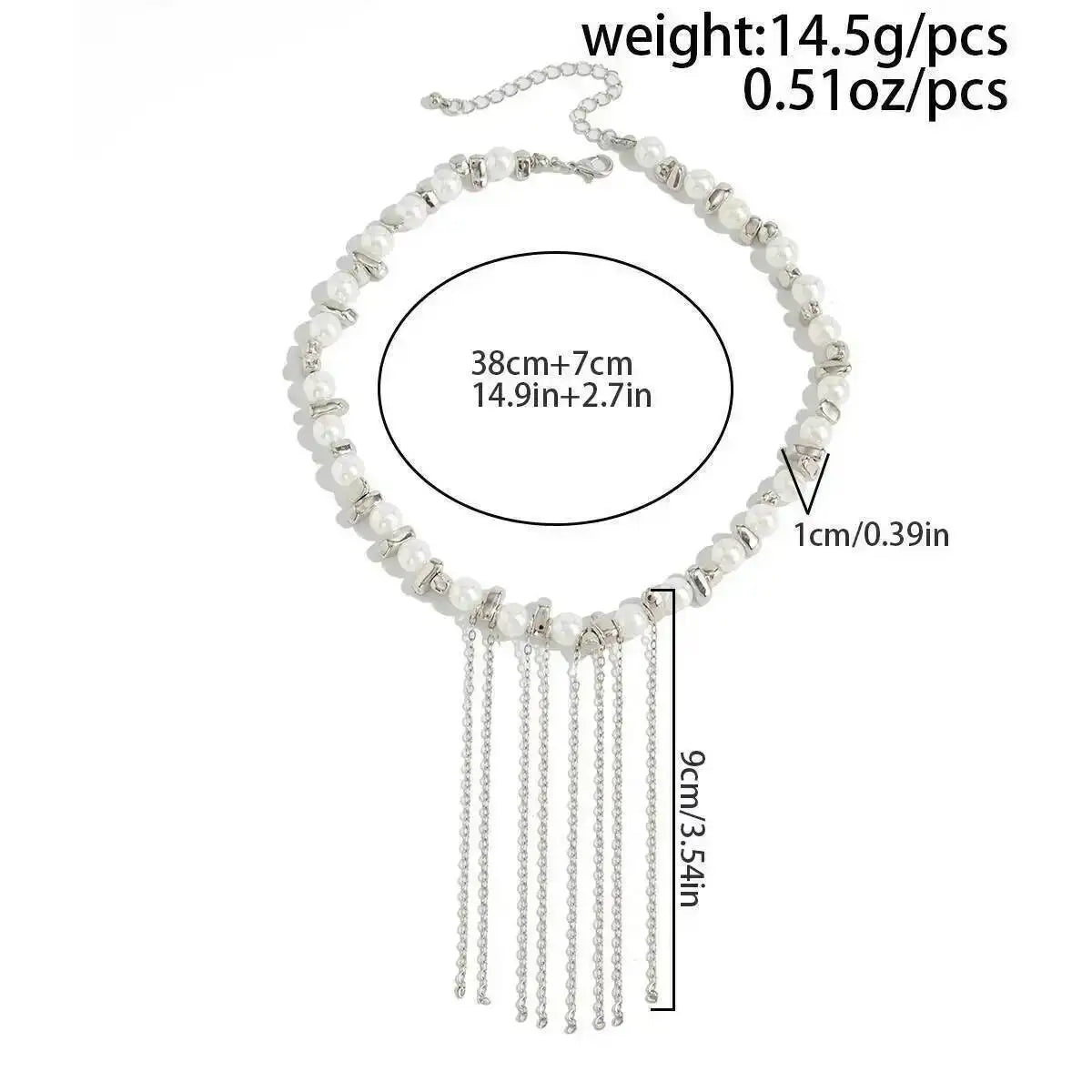KunJoe Pearl Tassel Choker Necklace – Women