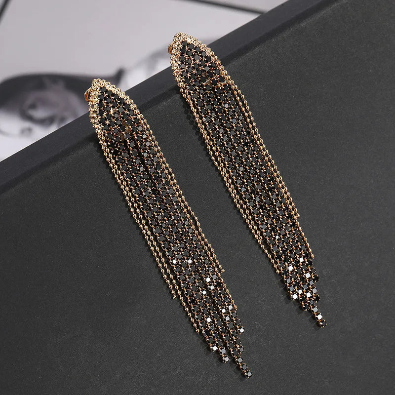 Long Chain Tassel Earrings for Women