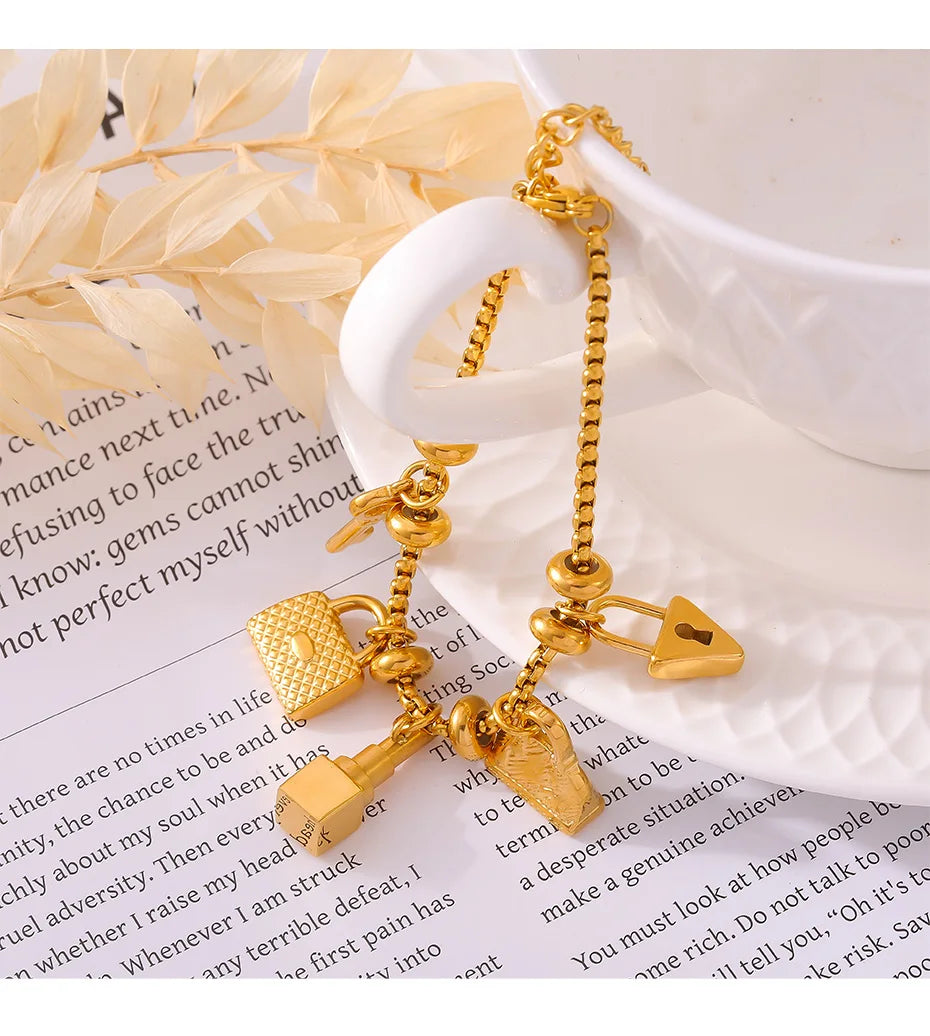 316L Stainless Steel Charm Bracelet For Women