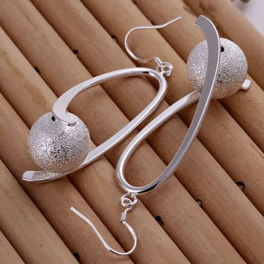 925 Sterling Silver Drop Earrings – Trendy Party & Wedding Jewelry for Women