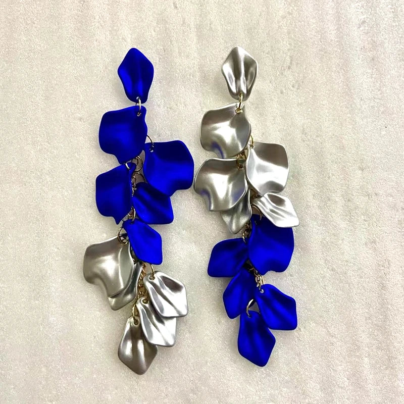 Acrylic Flower Tassel Long Earrings – Statement Jewelry for Women