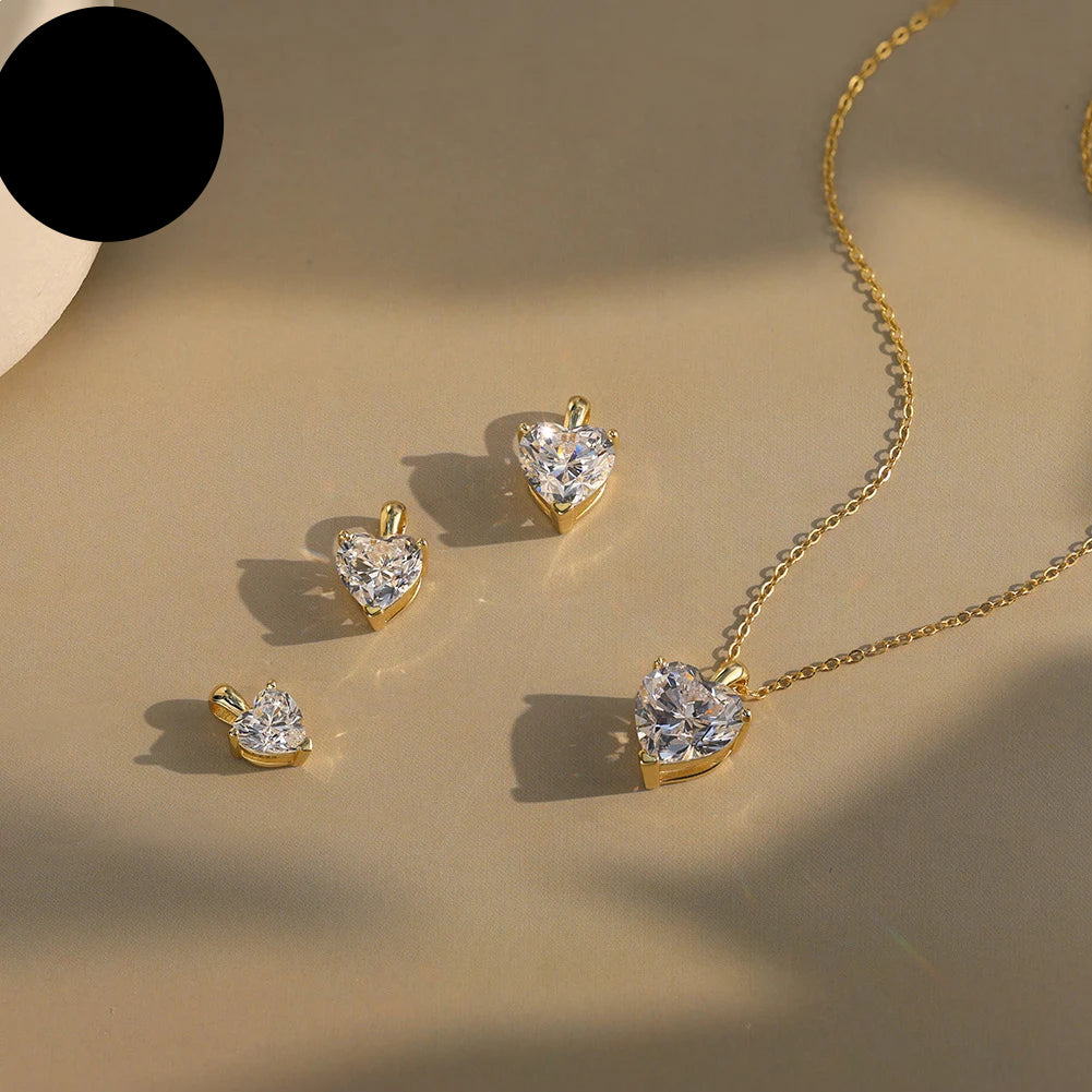 Rinntin Heart Pendant Necklace – 925 Sterling Silver