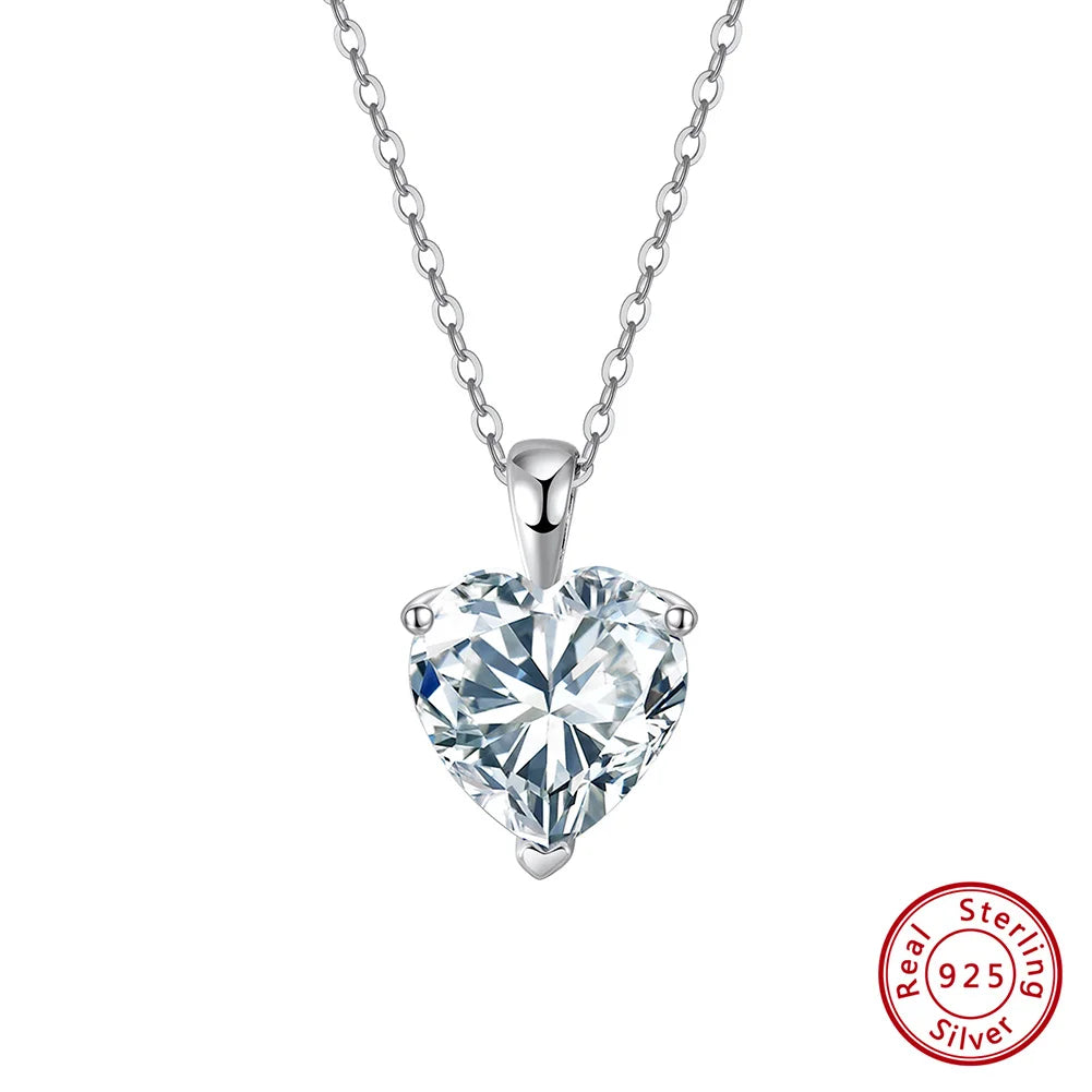 Rinntin Heart Pendant Necklace – 925 Sterling Silver