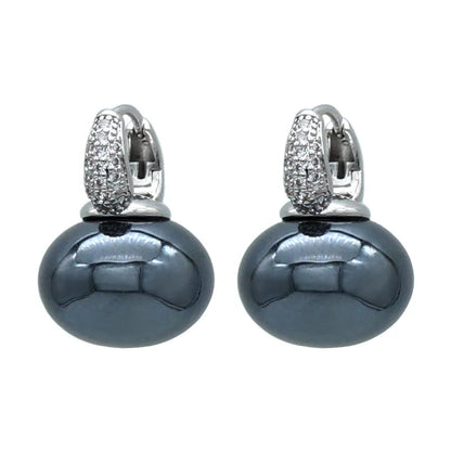 Bread Pearl Dangle Earrings – Elegant Round Drop Design