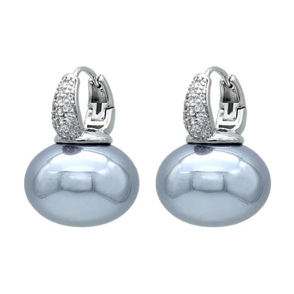 Bread Pearl Dangle Earrings – Elegant Round Drop Design