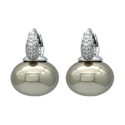 Bread Pearl Dangle Earrings – Elegant Round Drop Design