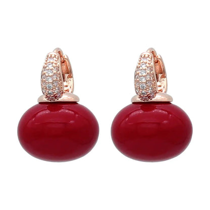 Bread Pearl Dangle Earrings – Elegant Round Drop Design