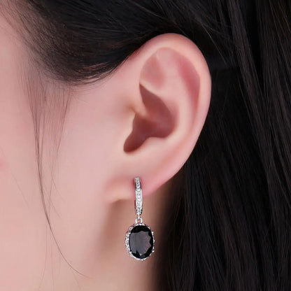 Smoky Quartz 925 Silver Drop Earrings