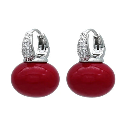 Bread Pearl Dangle Earrings – Elegant Round Drop Design