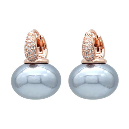 Bread Pearl Dangle Earrings – Elegant Round Drop Design