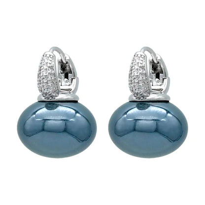 Bread Pearl Dangle Earrings – Elegant Round Drop Design