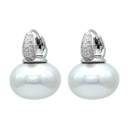 Bread Pearl Dangle Earrings – Elegant Round Drop Design