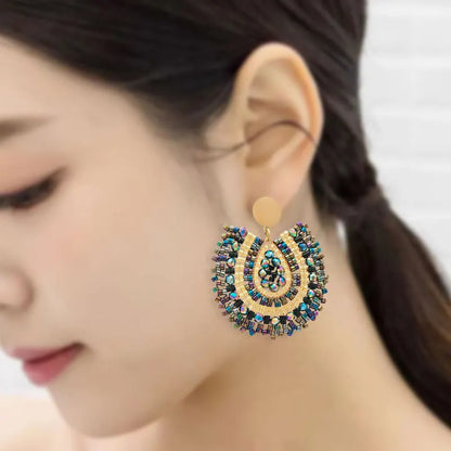 Kaseakia Vintage Beaded Drop Earrings