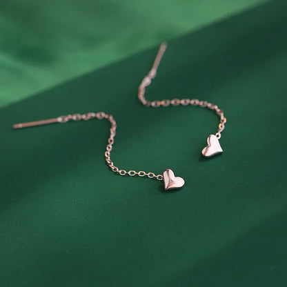 Black Drop Tassel Long Earrings