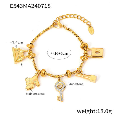 316L Stainless Steel Charm Bracelet For Women