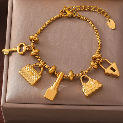 316L Stainless Steel Charm Bracelet For Women