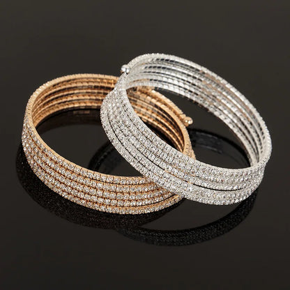 Minimalist Elastic Steel Wire Zircon Bracelet for Women