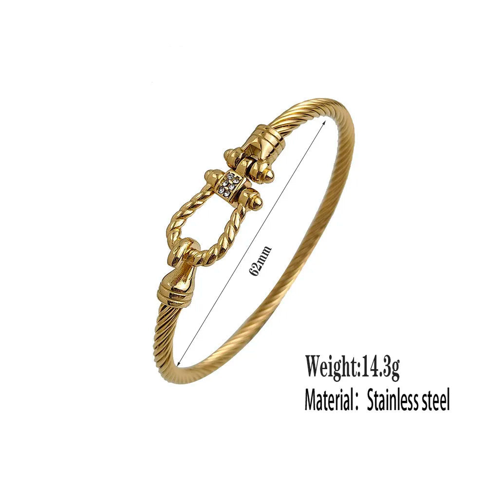 New steel wire button pattern horseshoe