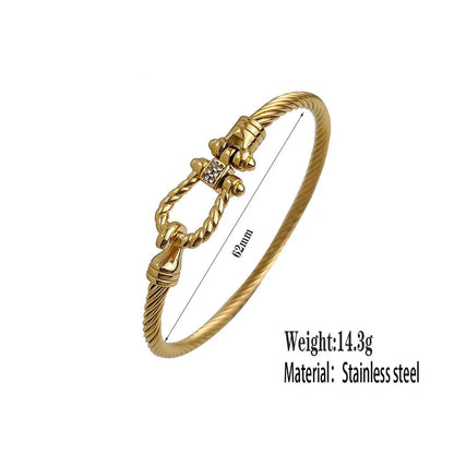 New steel wire button pattern horseshoe