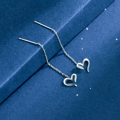 Black Drop Tassel Long Earrings