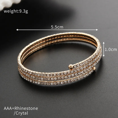 Minimalist Elastic Steel Wire Zircon Bracelet for Women