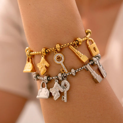 316L Stainless Steel Charm Bracelet For Women