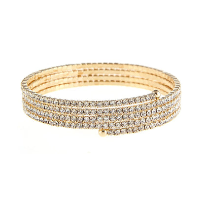 Minimalist Elastic Steel Wire Zircon Bracelet for Women