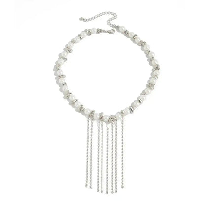 KunJoe Pearl Tassel Choker Necklace – Women