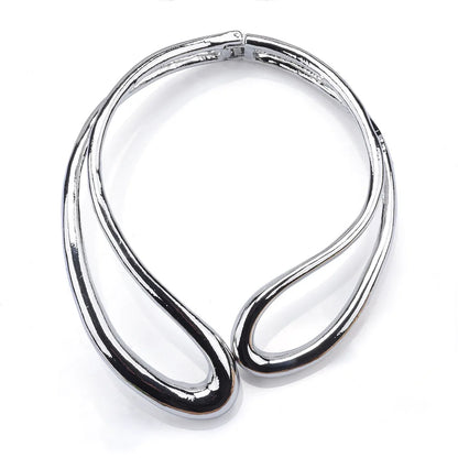 Golden Open Choker Necklace – Asymmetric Hip Hop Punk