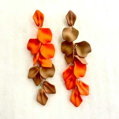 Acrylic Flower Tassel Long Earrings – Statement Jewelry for Women