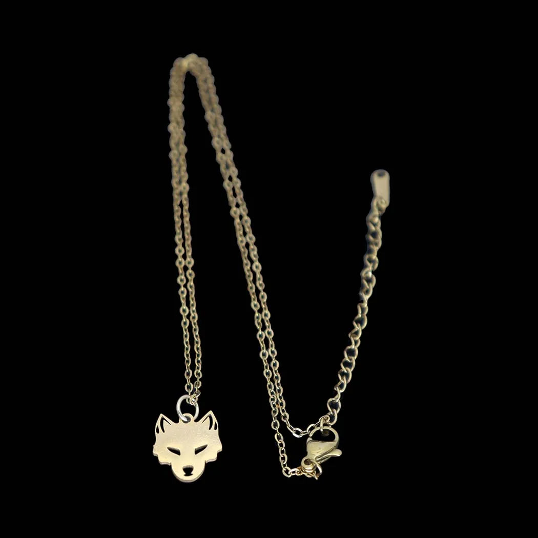 Stainless Steel Fox Pendant Necklace – Trendy Animal Jewelry
