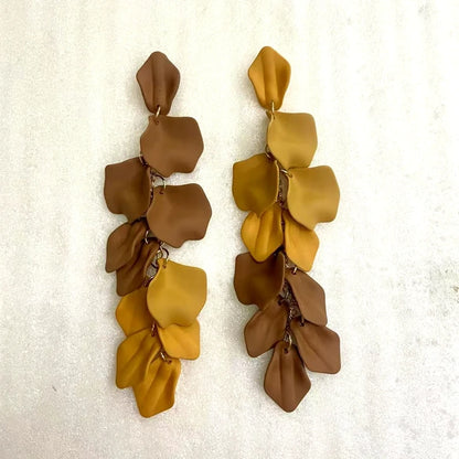 Acrylic Flower Tassel Long Earrings – Statement Jewelry for Women