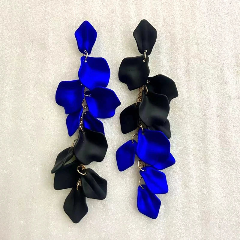 Acrylic Flower Tassel Long Earrings – Statement Jewelry for Women