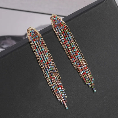 Long Chain Tassel Earrings for Women