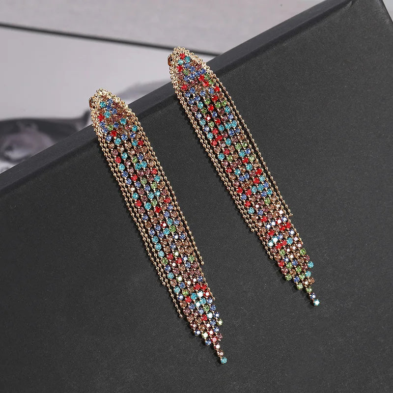 Long Chain Tassel Earrings for Women