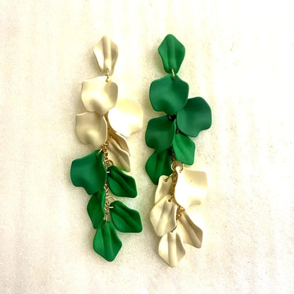 Acrylic Flower Tassel Long Earrings – Statement Jewelry for Women