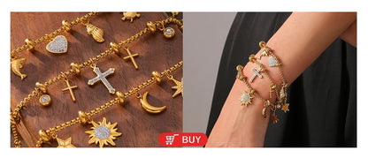 316L Stainless Steel Charm Bracelet For Women