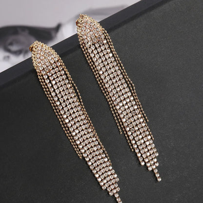 Long Chain Tassel Earrings for Women