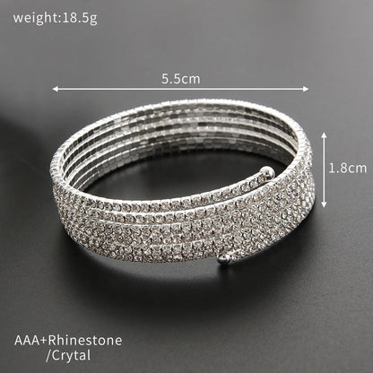 Minimalist Elastic Steel Wire Zircon Bracelet for Women