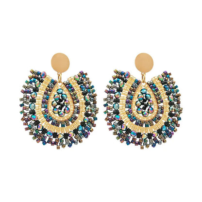 Kaseakia Vintage Beaded Drop Earrings