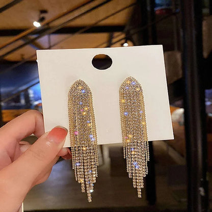 Long Chain Tassel Earrings for Women