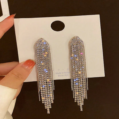 Long Chain Tassel Earrings for Women