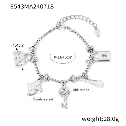 316L Stainless Steel Charm Bracelet For Women