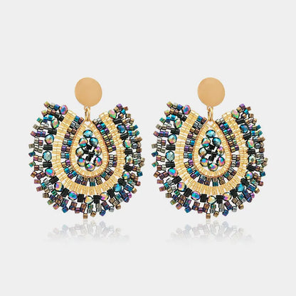Kaseakia Vintage Beaded Drop Earrings