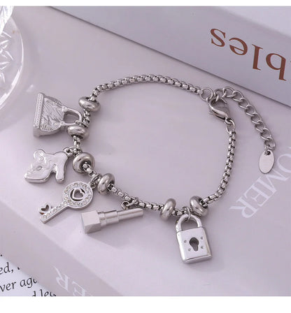 316L Stainless Steel Charm Bracelet For Women