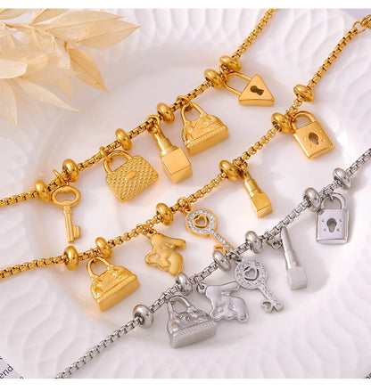 316L Stainless Steel Charm Bracelet For Women