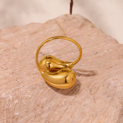 Hollow Spherical Stainless Steel Chunky Ring