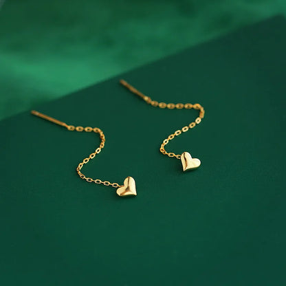 Black Drop Tassel Long Earrings